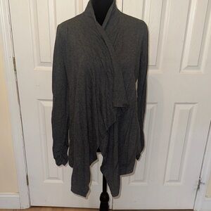 INC International Concepts Charcoal Drape Cardigan